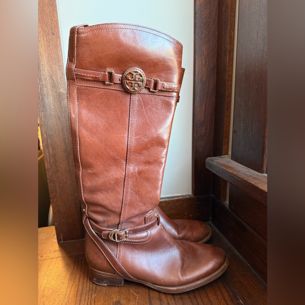 Genuine Tory Burch leather boots size 9